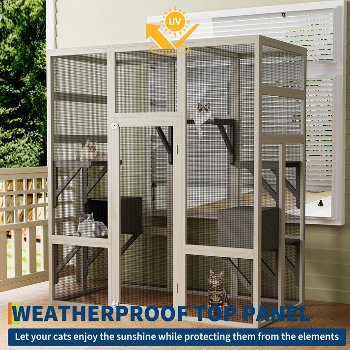 Casa para gatos con protección climática