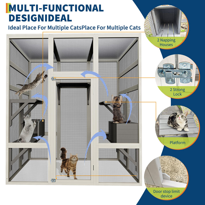 Jaula para gatos al aire libre segura